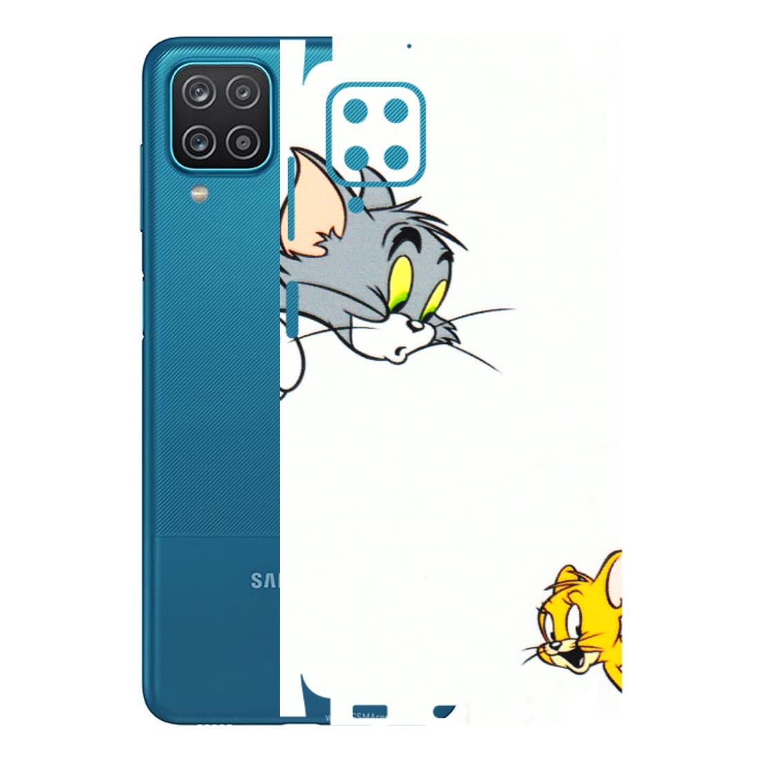 Samsung A/S Series Phone Skins (All Models) - Cute Tom And Jerry - 3D Embossed Finish (L-220) Samsung Galaxy A12