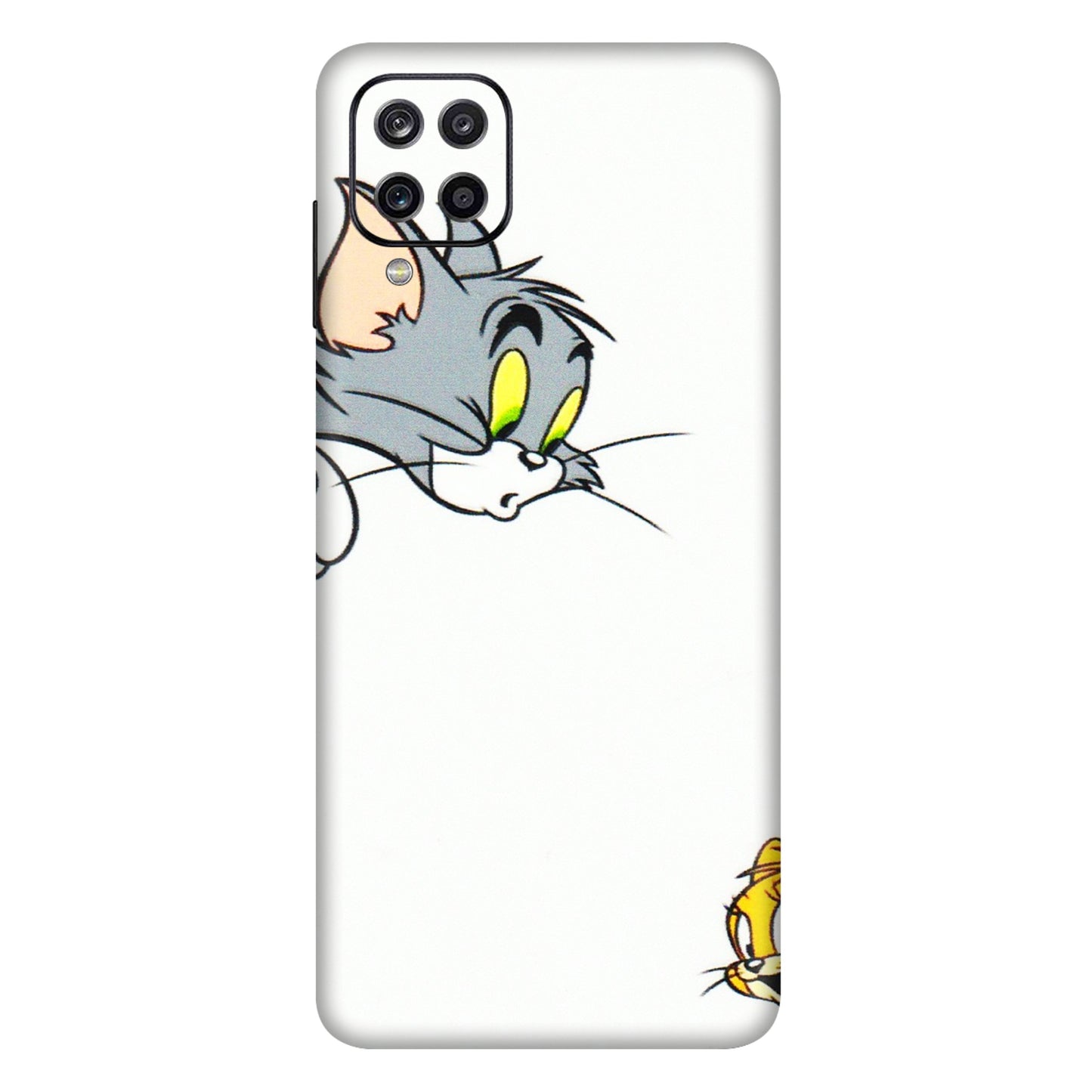 Samsung A/S Series Phone Skins (All Models) - Cute Tom And Jerry - 3D Embossed Finish (L-220) Samsung Galaxy A12
