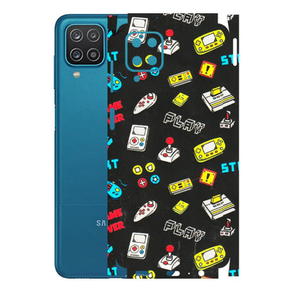 Samsung A/S Series Phone Skins (All Models) - Gaming Doodles - 3D Embossed Finish (L-224) Samsung Galaxy A12