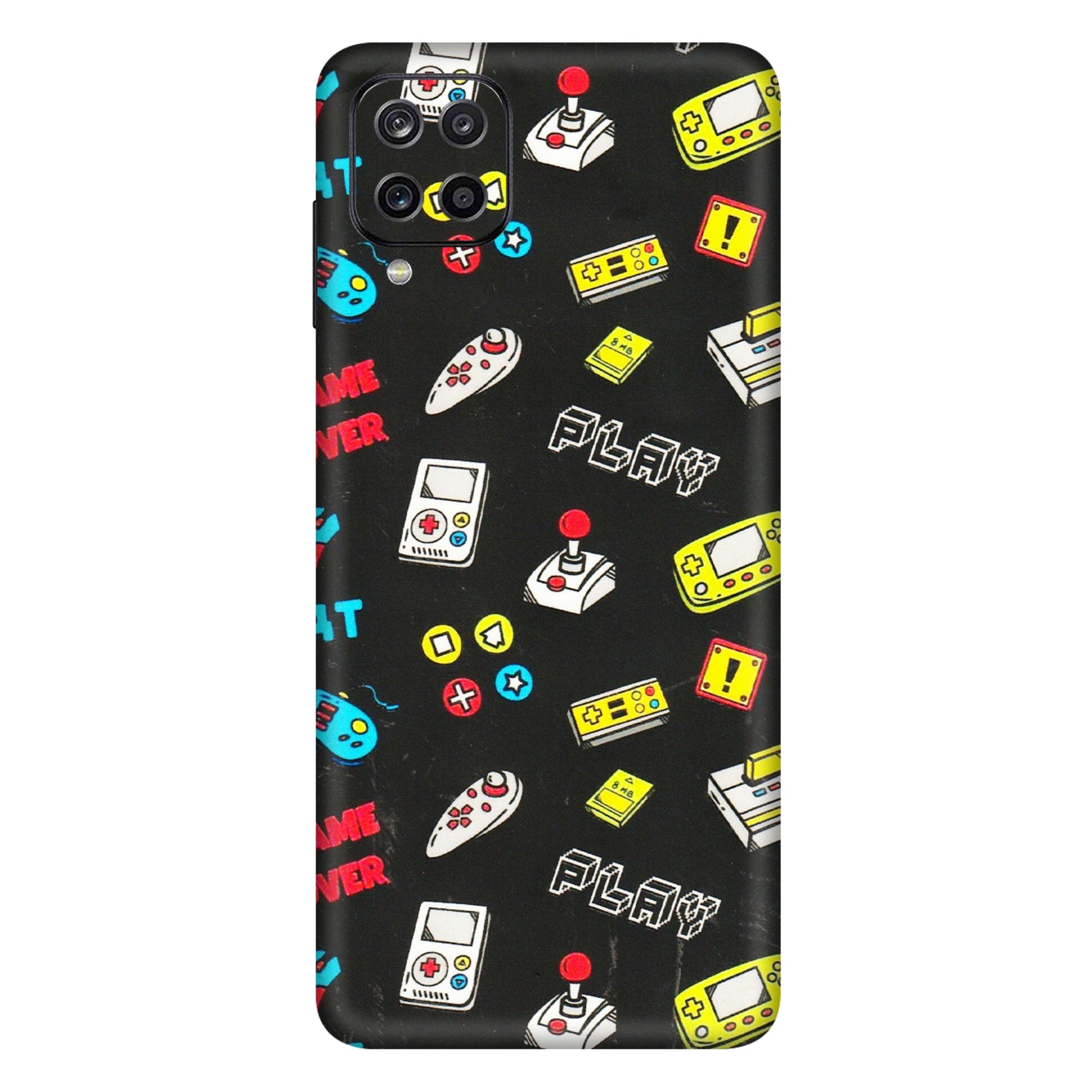 Samsung A/S Series Phone Skins (All Models) - Gaming Doodles - 3D Embossed Finish (L-224) Samsung Galaxy A12