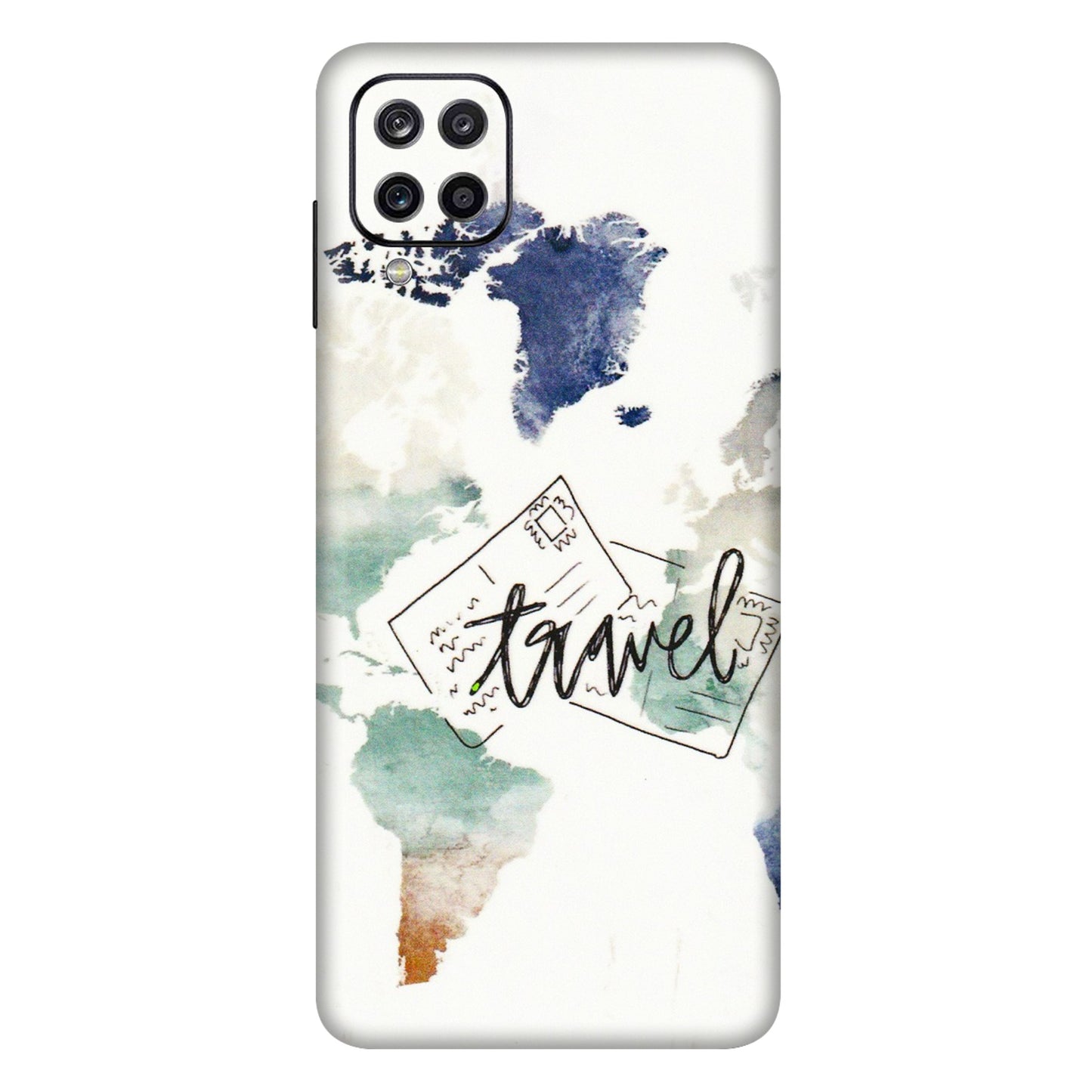 Samsung A/S Series Phone Skins (All Models) - Travel The World - 3D Embossed Finish (L-232) Samsung Galaxy A12