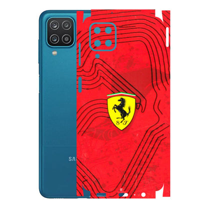 Samsung A/S Series Phone Skins (All Models) - Red Ferrari Logo Stylish - 3D Embossed Finish (L-238) Samsung Galaxy A12