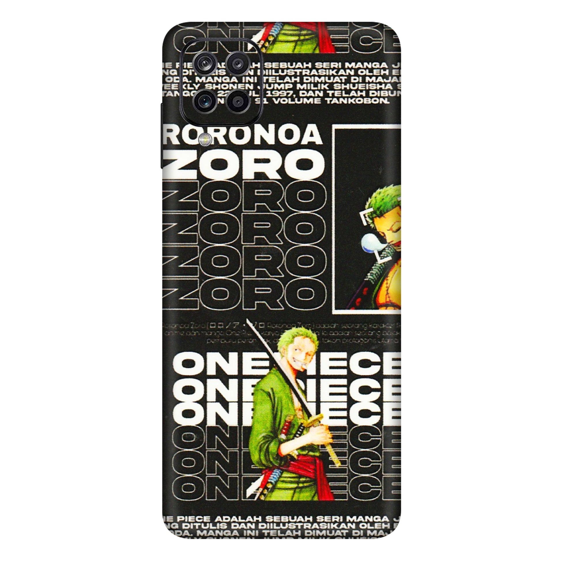 Samsung A/S Series Phone Skins (All Models) - One Piece Zoro - 3D Embossed Finish (L-250) Samsung Galaxy A12