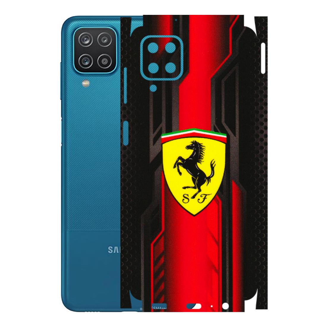 Samsung A/S Series Phone Skins (All Models) - Black Ferrari Logo - 3D Embossed Finish (L-253) Samsung Galaxy A12
