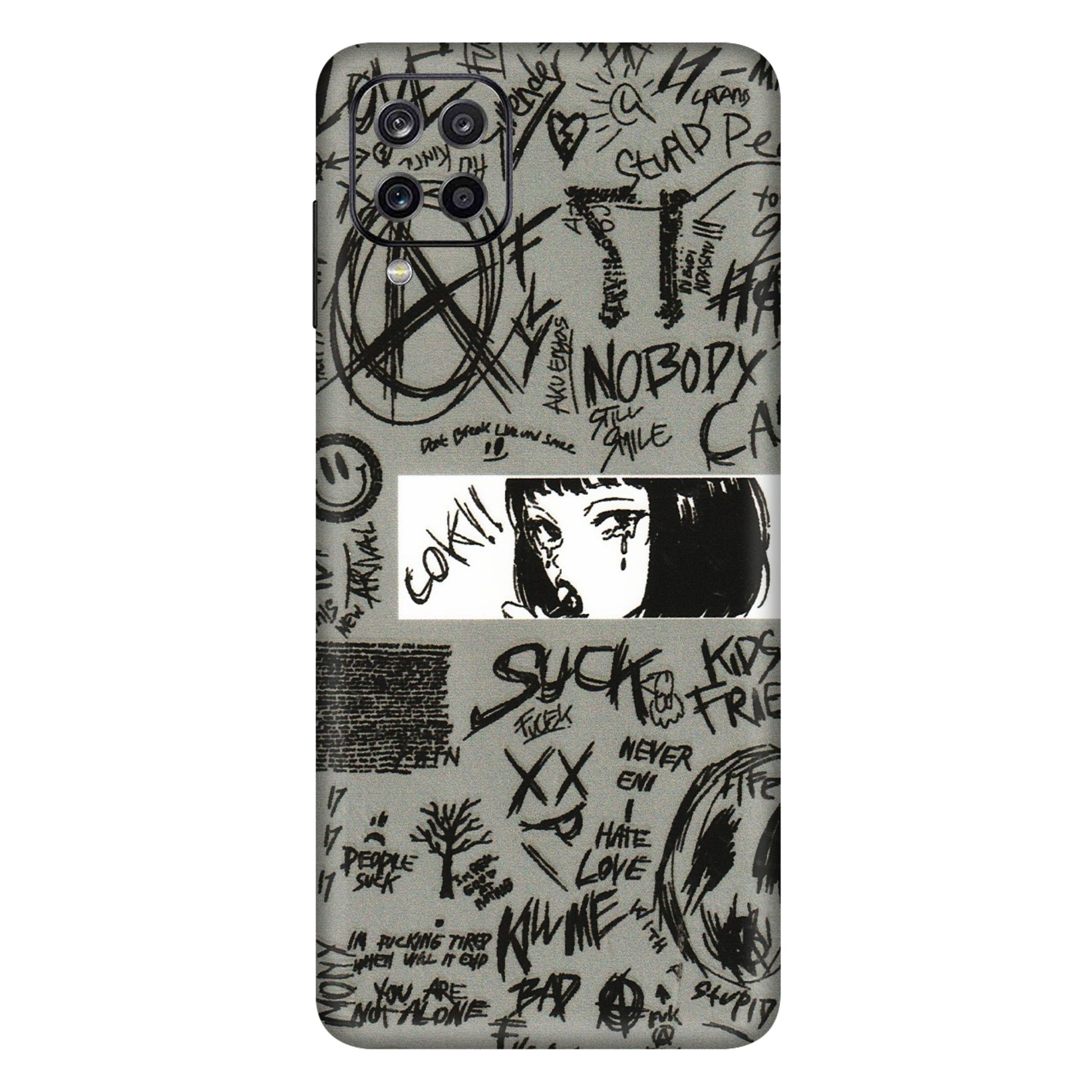 Samsung A/S Series Phone Skins (All Models) - Never Have Love Anime - 3D Embossed Finish (L-260) Samsung Galaxy A12