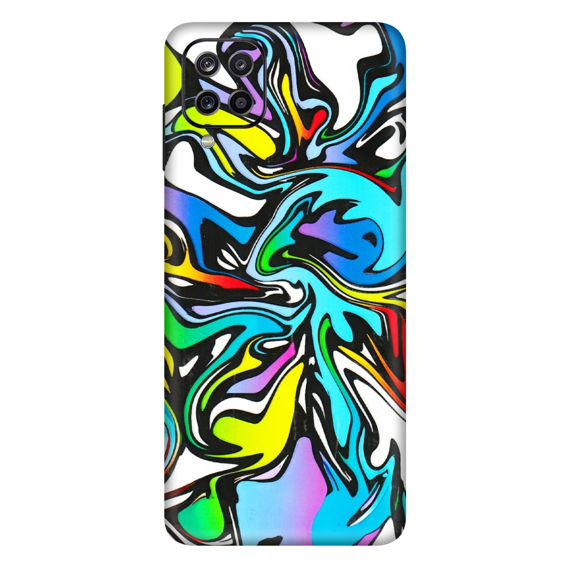 Samsung A/S Series Phone Skins (All Models) - Abstract Colour Paints - 3D Embossed Finish (L-271) Samsung Galaxy A12