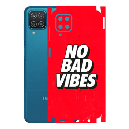 Samsung A/S Series Phone Skins (All Models) - No Bad Vibes - 3D Embossed Finish (L-280) Samsung Galaxy A12