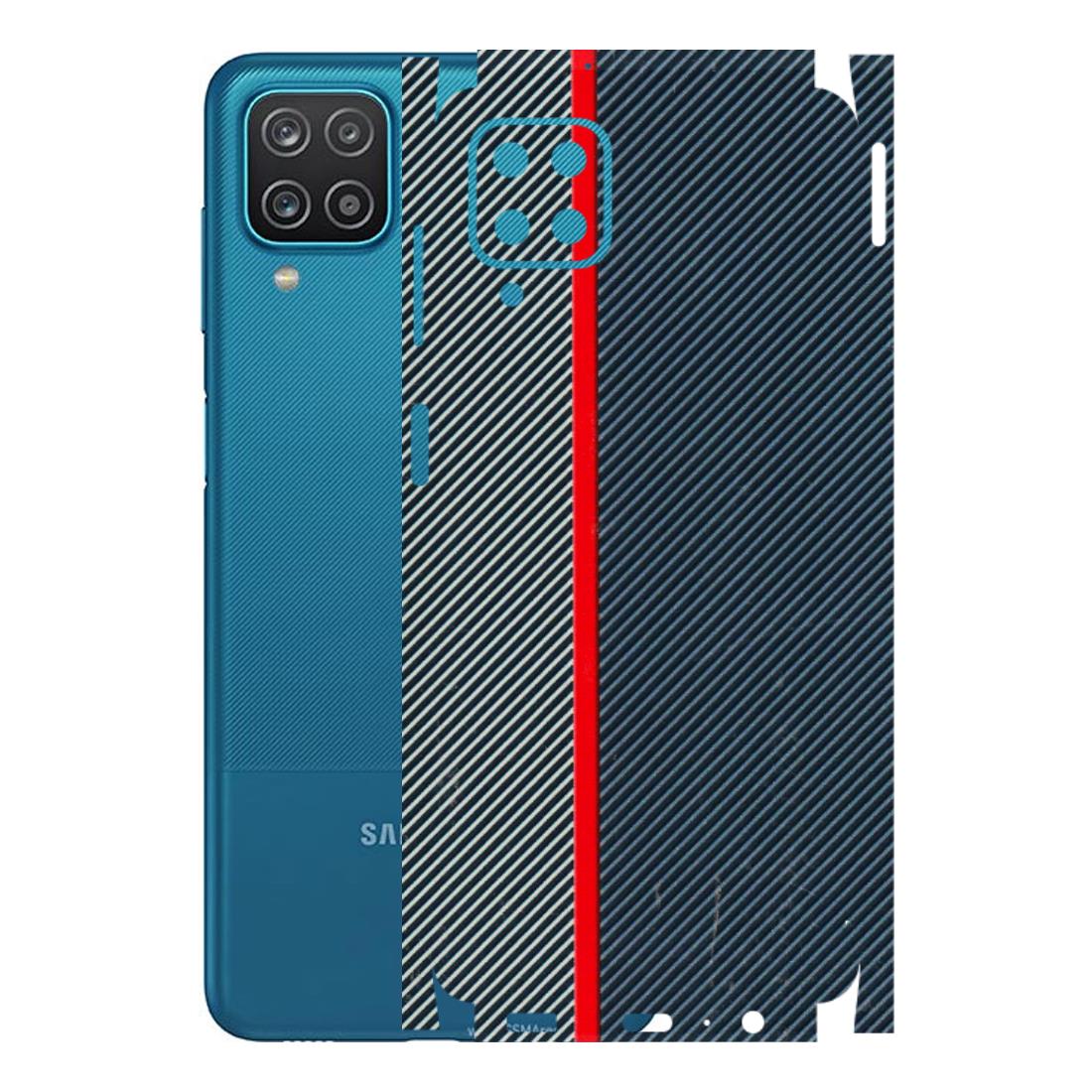 Samsung A/S Series Phone Skins (All Models) - Blue Sober Lines - 3D Embossed Finish (L-305) Samsung Galaxy A12