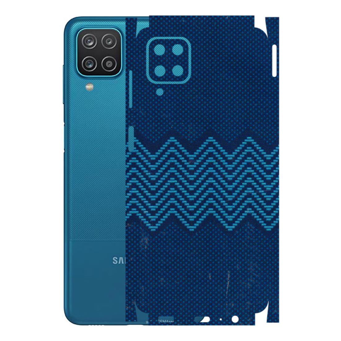 Samsung A/S Series Phone Skins (All Models) - Blue Sober Waves - 3D Embossed Finish (L-306) Samsung Galaxy A12