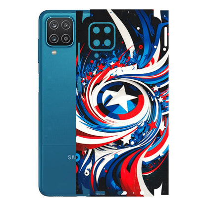 Samsung A/S Series Phone Skins (All Models) - Captain America Logo - 3D Embossed Finish (L-307) Samsung Galaxy A12