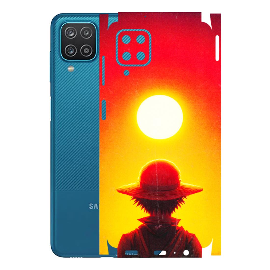 Samsung A/S Series Phone Skins (All Models) - Cool Sunset With Monkey D.Luffy Anime - 3D Embossed Finish (L-329) Samsung Galaxy A12