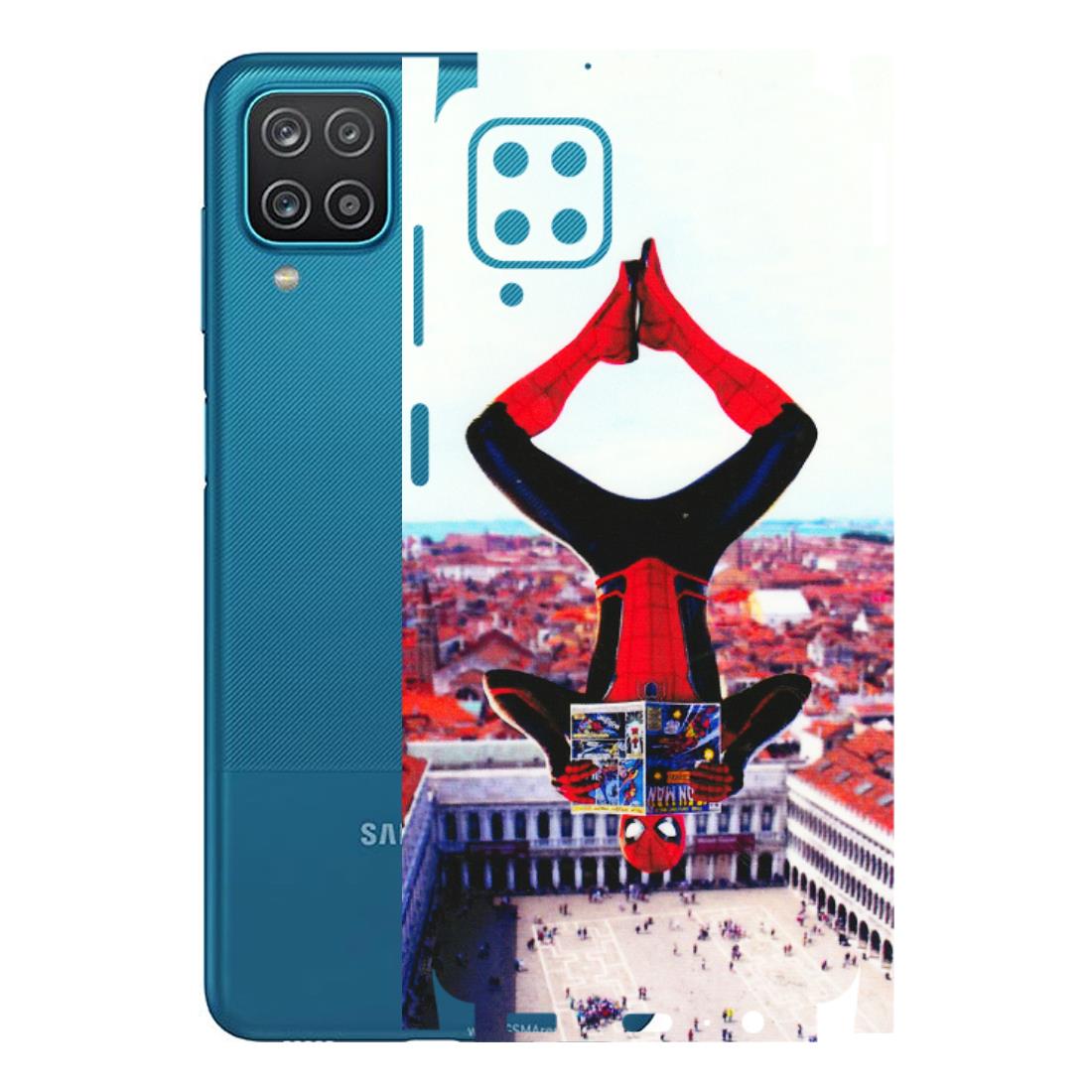 Samsung A/S Series Phone Skins (All Models) - Spiderman Hanging - 3D Embossed Finish (L-53) Samsung Galaxy A12
