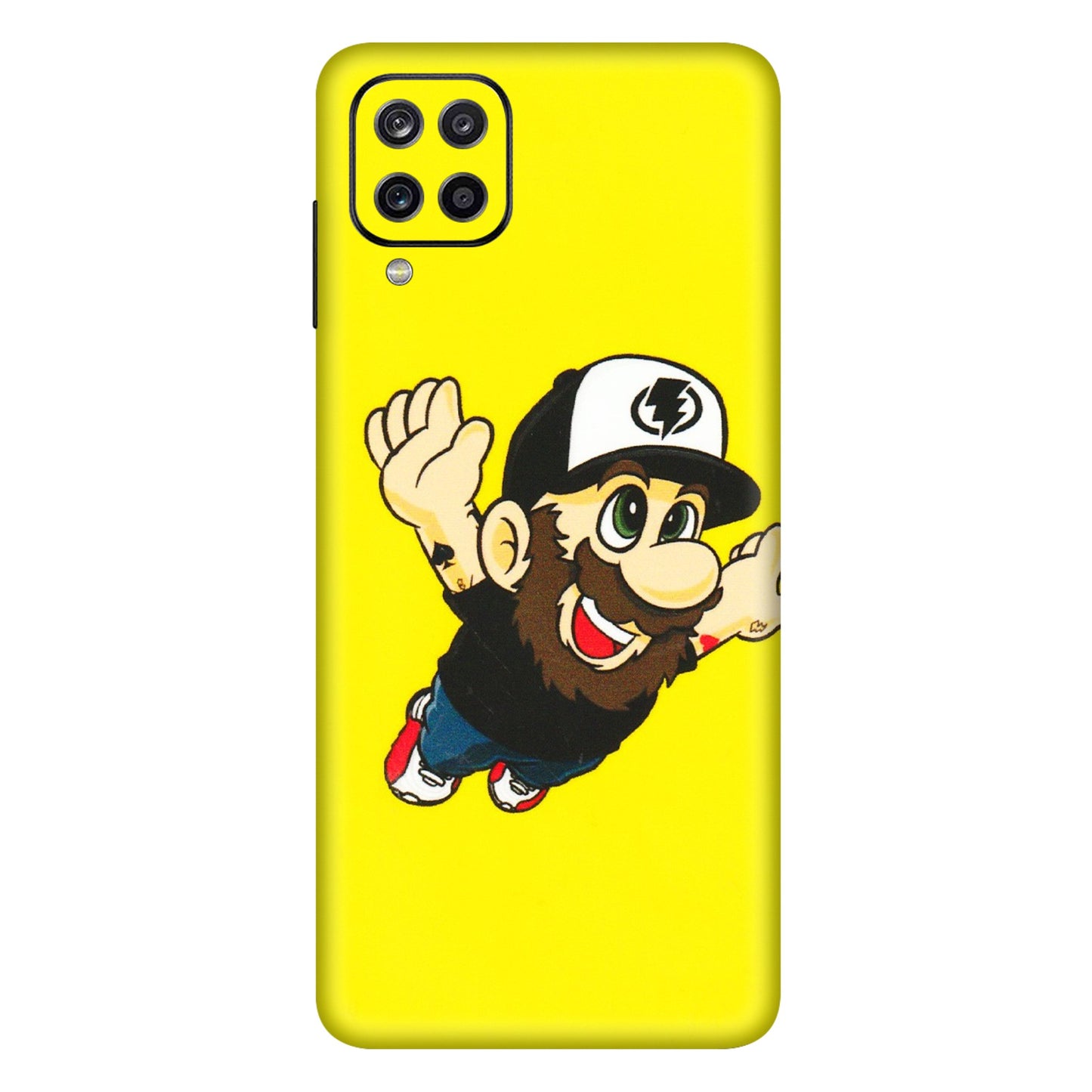 Samsung A/S Series Phone Skins (All Models) - Flying Beardo - 3D Embossed Finish (L-60) Samsung Galaxy A12