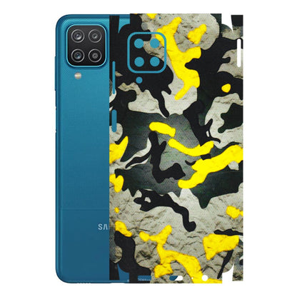 Samsung A/S Series Phone Skins (All Models) - Yellow Camouflage - 3D Embossed Finish (L-61) Samsung Galaxy A12
