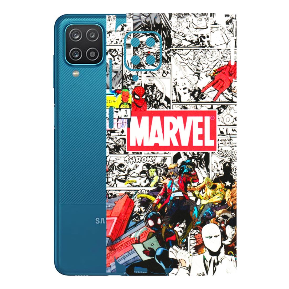 Samsung A/S Series Phone Skins (All Models) - Marvel Colorful Comic - 3D Embossed Finish (L-64) Samsung Galaxy A12