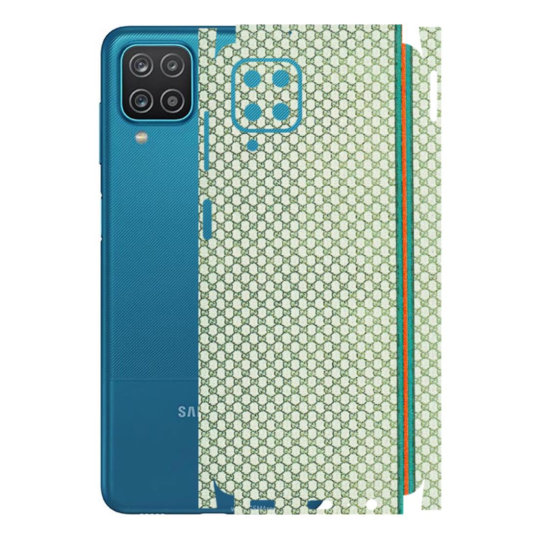 Samsung A/S Series Phone Skins (All Models) - Gucci Fabric Pattern - 3D Embossed Finish (L-73) Samsung Galaxy A12