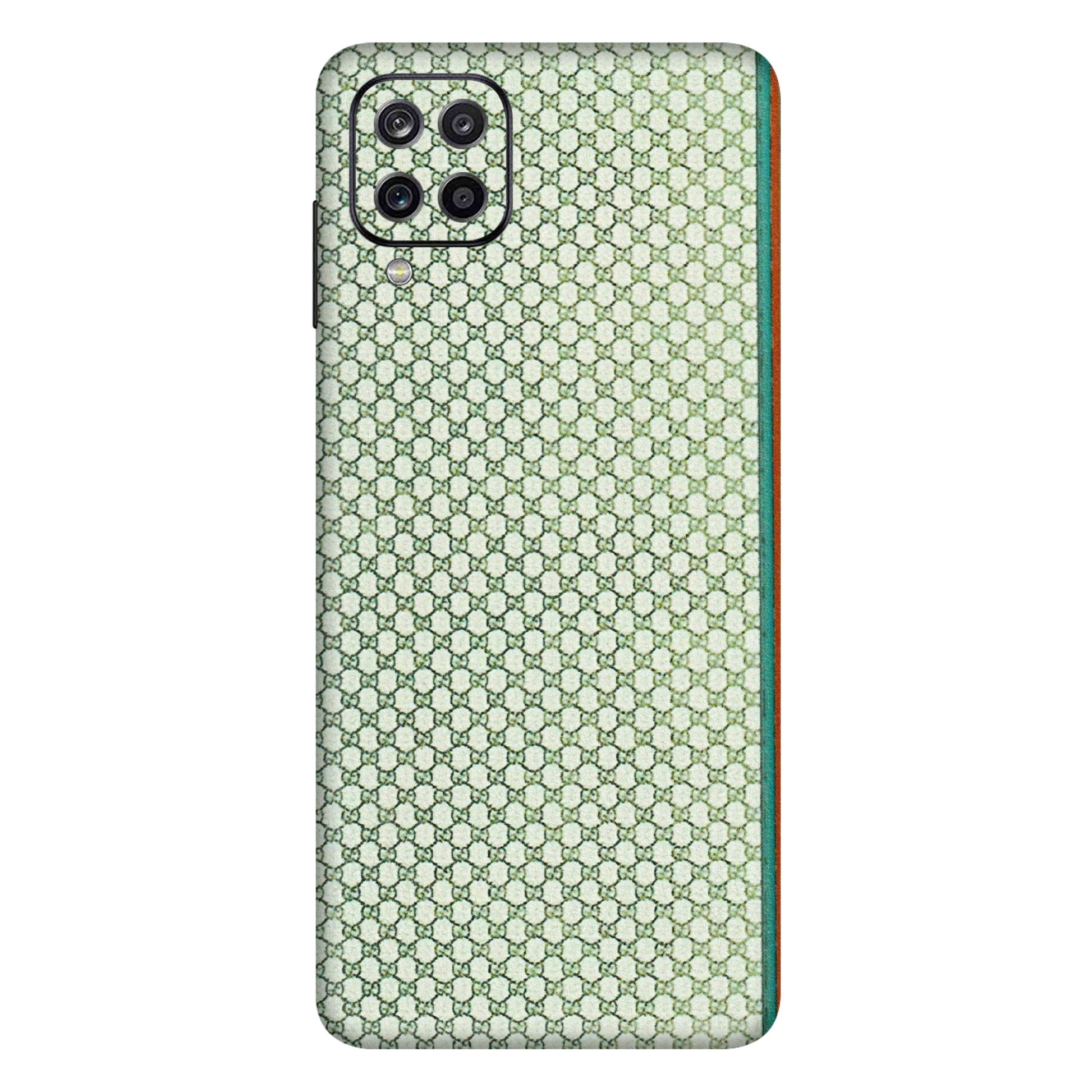 Samsung A/S Series Phone Skins (All Models) - Gucci Fabric Pattern - 3D Embossed Finish (L-73) Samsung Galaxy A12