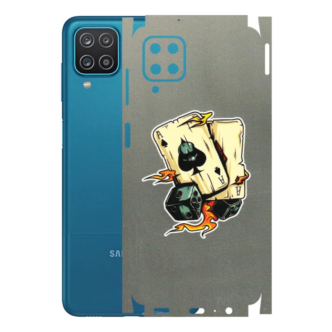 Samsung A/S Series Phone Skins (All Models) - Grey Cards Of Ace - 3D Embossed Finish (L-77) Samsung Galaxy A12