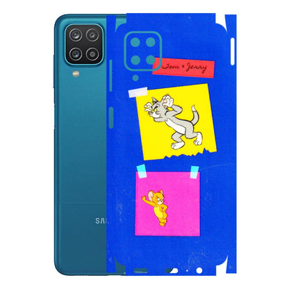 Samsung A/S Series Phone Skins (All Models) - Tom N Jerry Sticky Notes - 3D Embossed Finish (L-88) Samsung Galaxy A12
