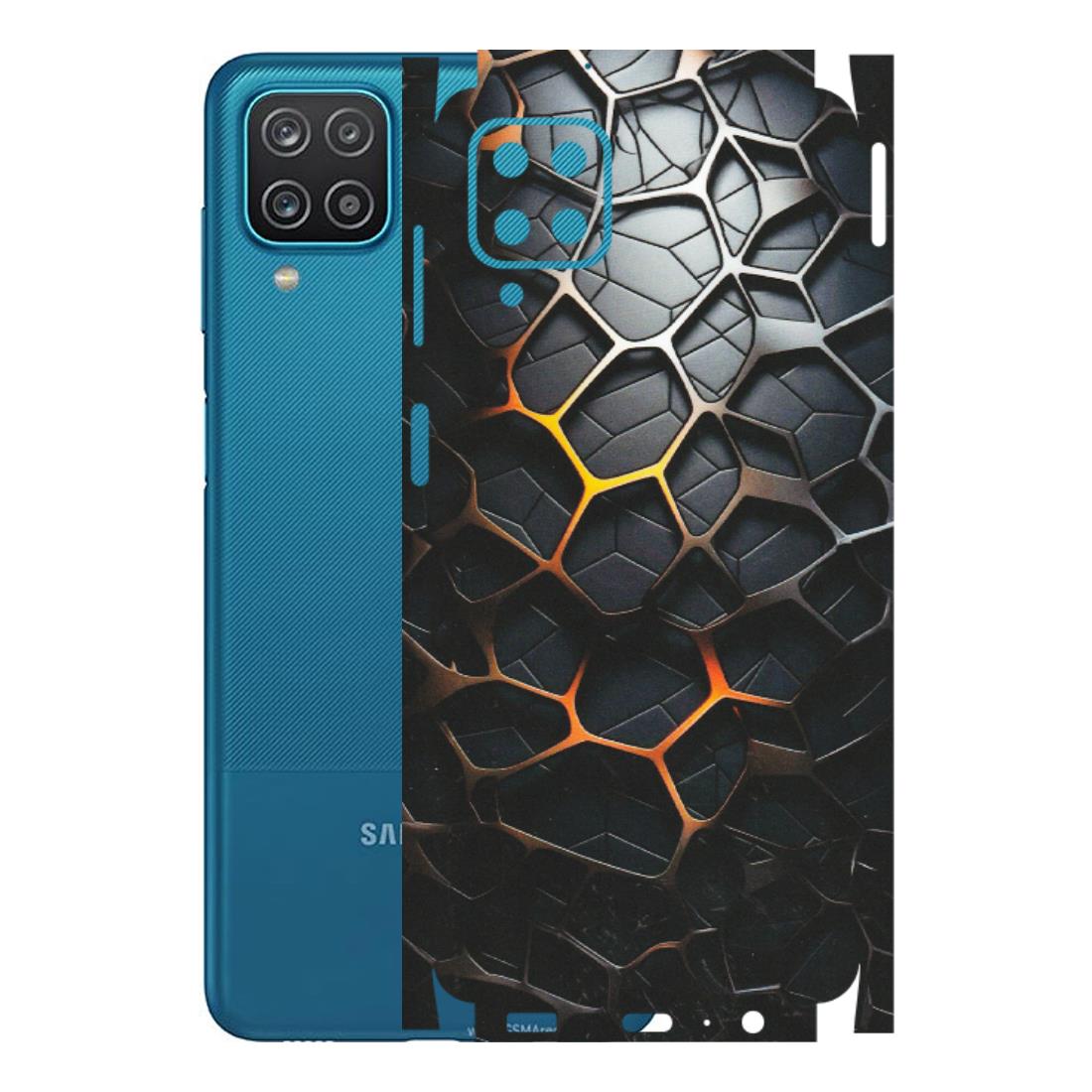 Samsung A/S Series Phone Skins (All Models) - New Abstract Graphite Tiles - Matte Finish (M-130) Samsung Galaxy A12