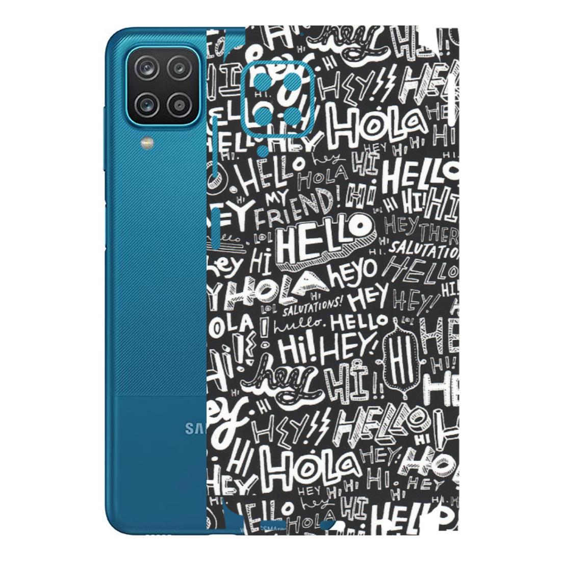 Samsung A/S Series Phone Skins (All Models) - Hi Hello Doodles - Matte Finish (M-25) Samsung Galaxy A12
