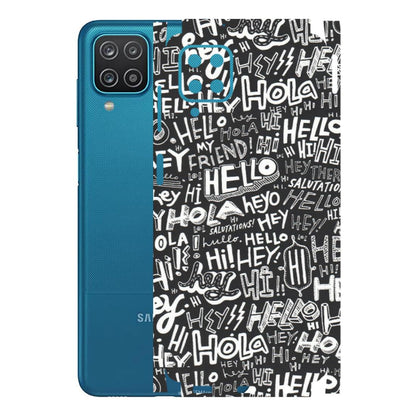 Samsung A/S Series Phone Skins (All Models) - Hi Hello Doodles - Matte Finish (M-25) Samsung Galaxy A12