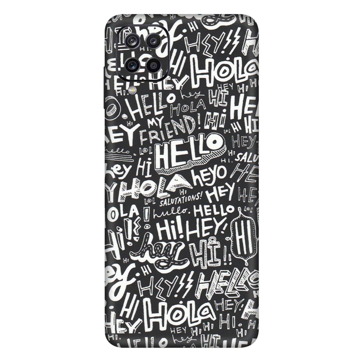Samsung A/S Series Phone Skins (All Models) - Hi Hello Doodles - Matte Finish (M-25) Samsung Galaxy A12