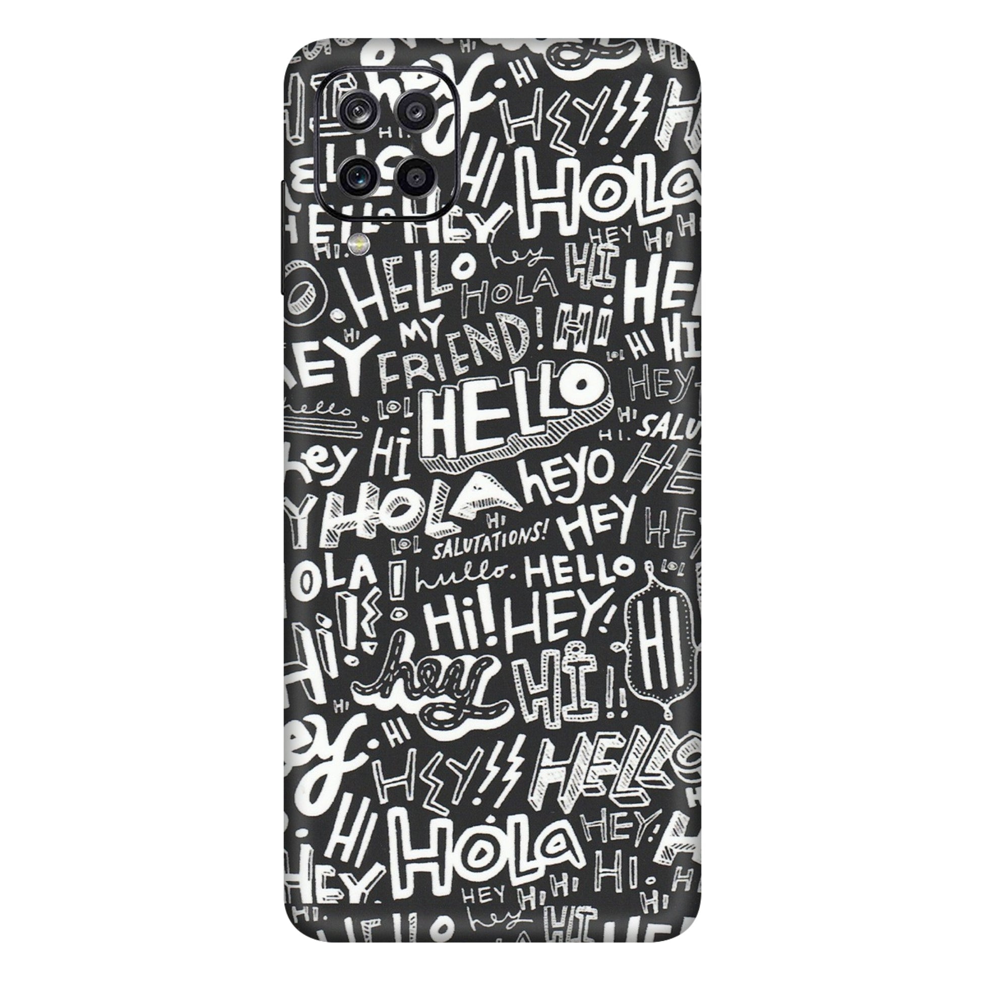 Samsung A/S Series Phone Skins (All Models) - Hi Hello Doodles - Matte Finish (M-25) Samsung Galaxy A12