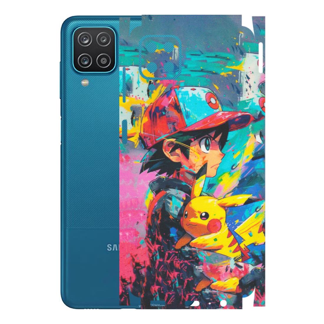 Samsung A/S Series Phone Skins (All Models) - Ash & Pikachu - Matte Finish (M-26) Samsung Galaxy A12