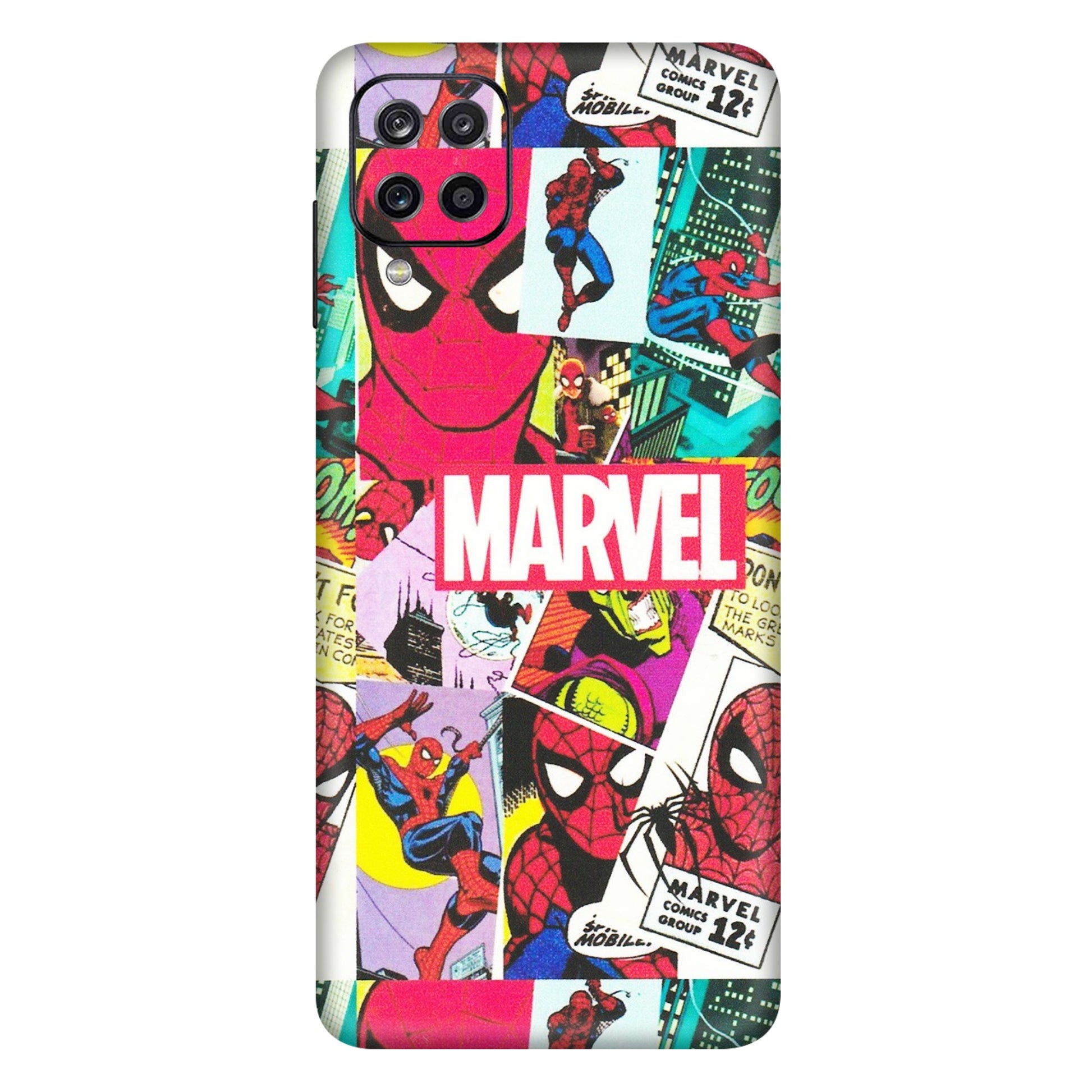 Samsung A/S Series Phone Skins (All Models) - Marvel Comic Spiderman Grafitti - Matte Finish (M-72) Samsung Galaxy A12
