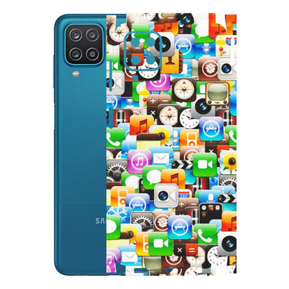 Samsung A/S Series Phone Skins (All Models) - All Apple Icons - Matte Finish (M-93) Samsung Galaxy A12