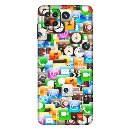 Samsung A/S Series Phone Skins (All Models) - All Apple Icons - Matte Finish (M-93) Samsung Galaxy A12