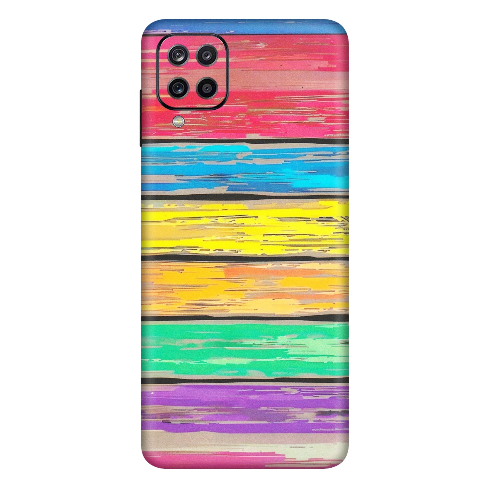 Samsung A/S Series Phone Skins (All Models) - Multi Colour Wooden Wall - Matte Finish (M-96) Samsung Galaxy A12