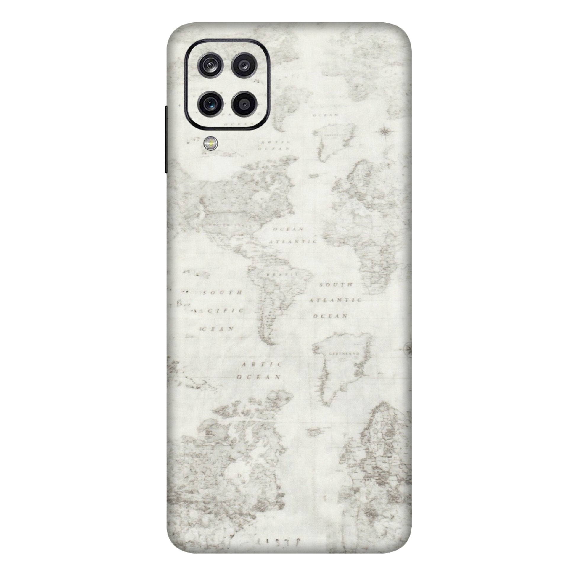 Samsung A/S Series Phone Skins (All Models) - World Travel Map - Transparent Finish (T-04) Samsung Galaxy A12