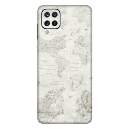 Samsung A/S Series Phone Skins (All Models) - World Travel Map - Transparent Finish (T-04) Samsung Galaxy A12