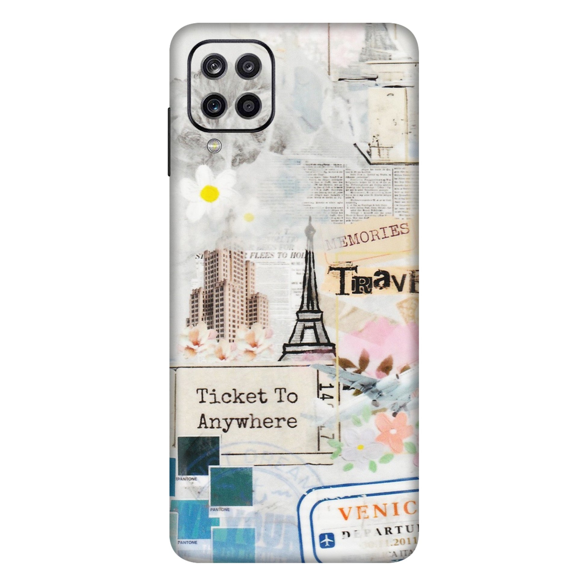 Samsung A/S Series Phone Skins (All Models) - Travel Memories - Transparent Finish (T-09) Samsung Galaxy A12
