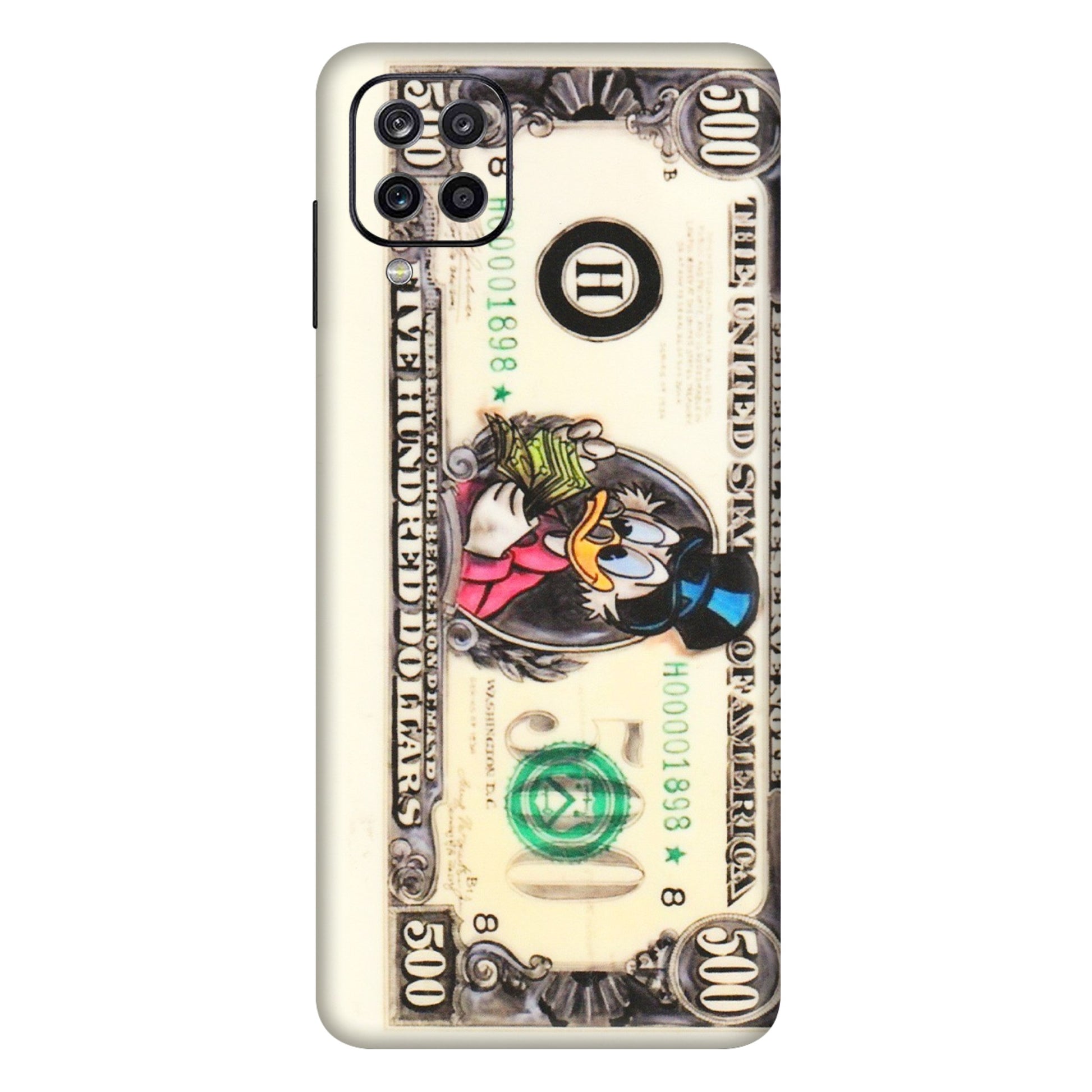 Samsung A/S Series Phone Skins (All Models) - Five Hundred Dollar Duck - Transparent Finish (T-15) Samsung Galaxy A12
