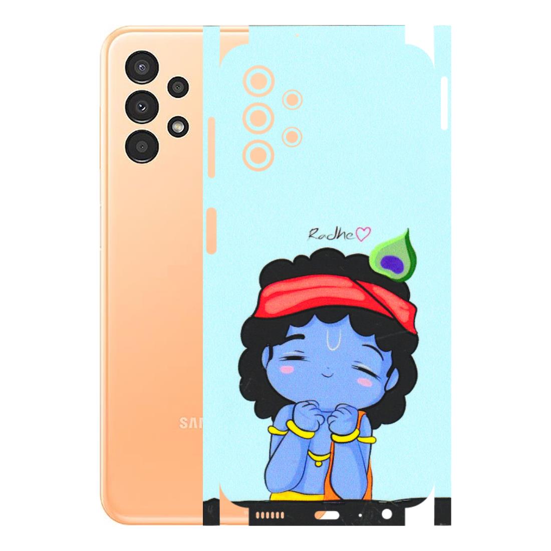 Samsung A/S Series Phone Skins (All Models) - Radhe Radhe Cute Toon - 3D Embossed Finish (L-05) Samsung Galaxy A13 4G