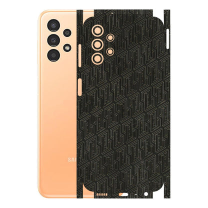 Samsung A/S Series Phone Skins (All Models) - Black Abstract Pattern - 3D Embossed Finish (L-117) Samsung Galaxy A13 4G
