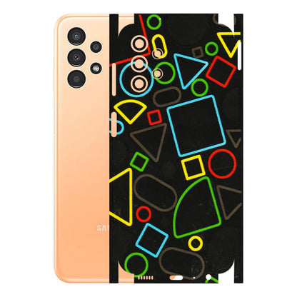Samsung A/S Series Phone Skins (All Models) - Black Shapes - 3D Embossed Finish (L-131) Samsung Galaxy A13 4G