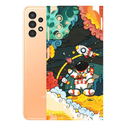 Samsung A/S Series Phone Skins (All Models) - Astronauts & Spaceship - 3D Embossed Finish (L-145) Samsung Galaxy A13 4G