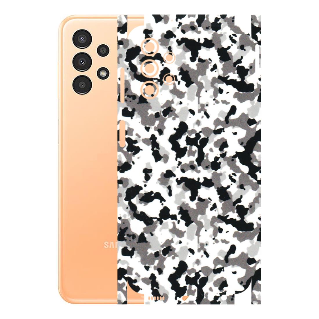 Samsung A/S Series Phone Skins (All Models) - White Black Camouflage - 3D Embossed Finish (L-18) Samsung Galaxy A13 4G