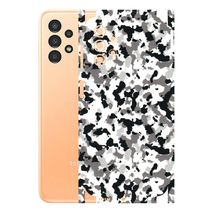 Samsung A/S Series Phone Skins (All Models) - White Black Camouflage - 3D Embossed Finish (L-18) Samsung Galaxy A13 4G
