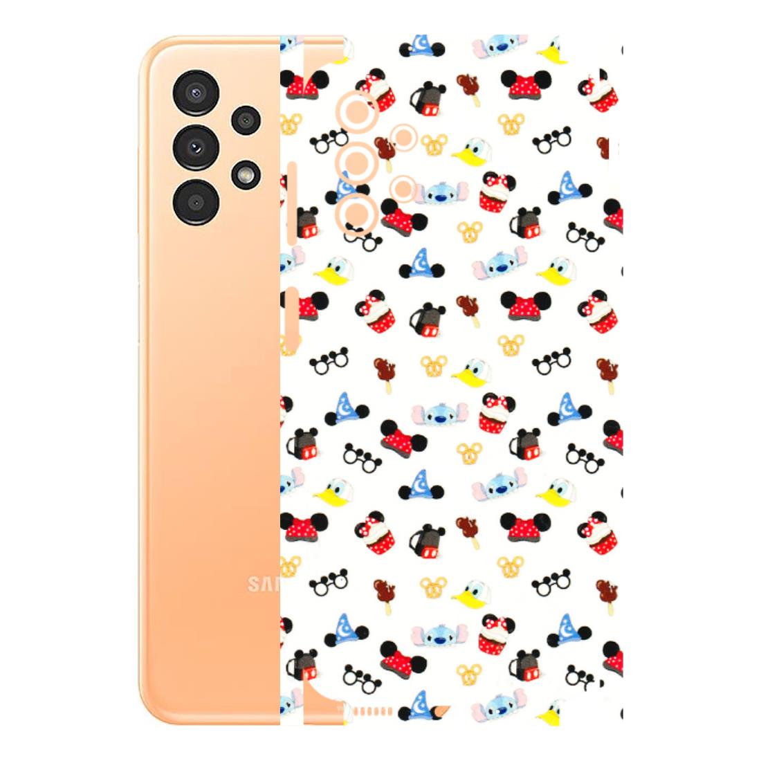 Samsung A/S Series Phone Skins (All Models) - Minnie Mouse & Donald Doodles s - 3D Embossed Finish (L-194) Samsung Galaxy A13 4G
