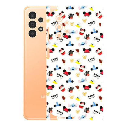 Samsung A/S Series Phone Skins (All Models) - Minnie Mouse & Donald Doodles s - 3D Embossed Finish (L-194) Samsung Galaxy A13 4G