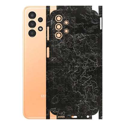 Samsung A/S Series Phone Skins (All Models) - Black map Texture - 3D Embossed Finish (L-201) Samsung Galaxy A13 4G