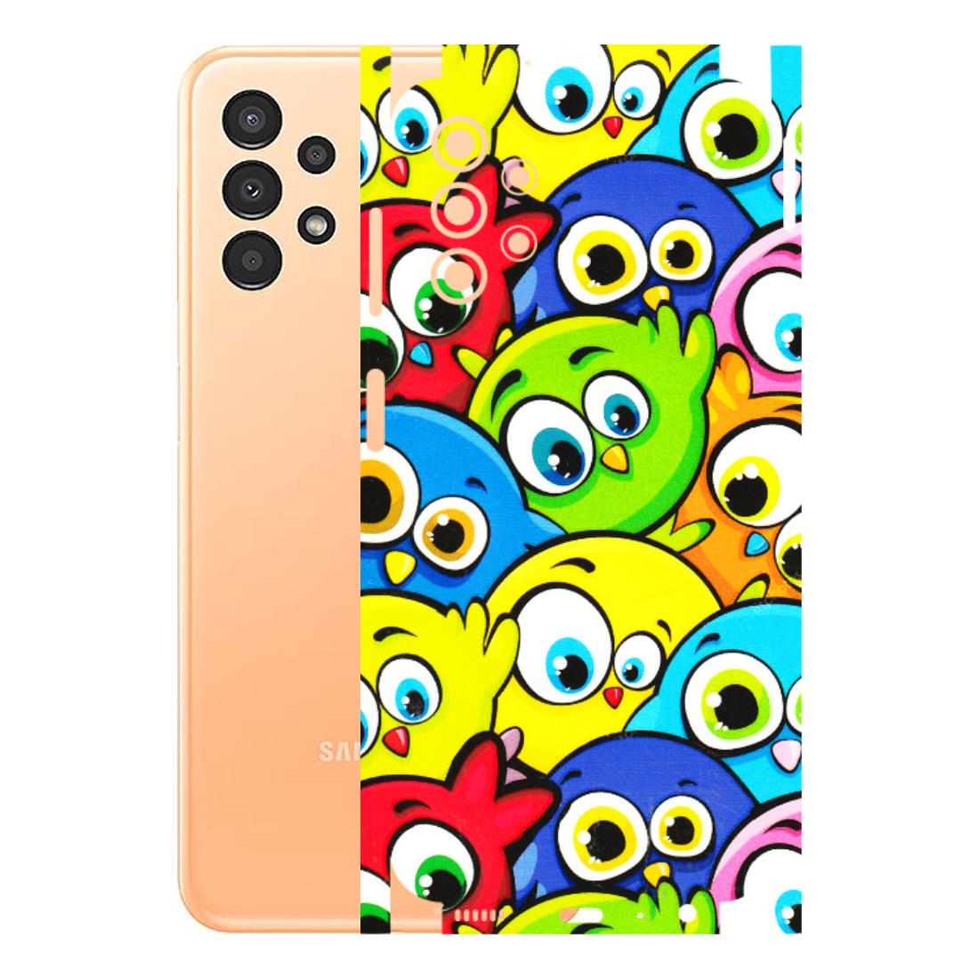Samsung A/S Series Phone Skins (All Models) - Cute Fluffy Birds - 3D Embossed Finish (L-213) Samsung Galaxy A13 4G