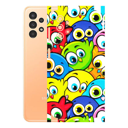 Samsung A/S Series Phone Skins (All Models) - Cute Fluffy Birds - 3D Embossed Finish (L-213) Samsung Galaxy A13 4G