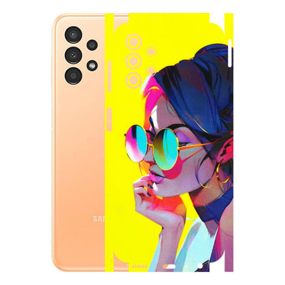 Samsung A/S Series Phone Skins (All Models) - Bold Stylish Girl - 3D Embossed Finish (L-222) Samsung Galaxy A13 4G