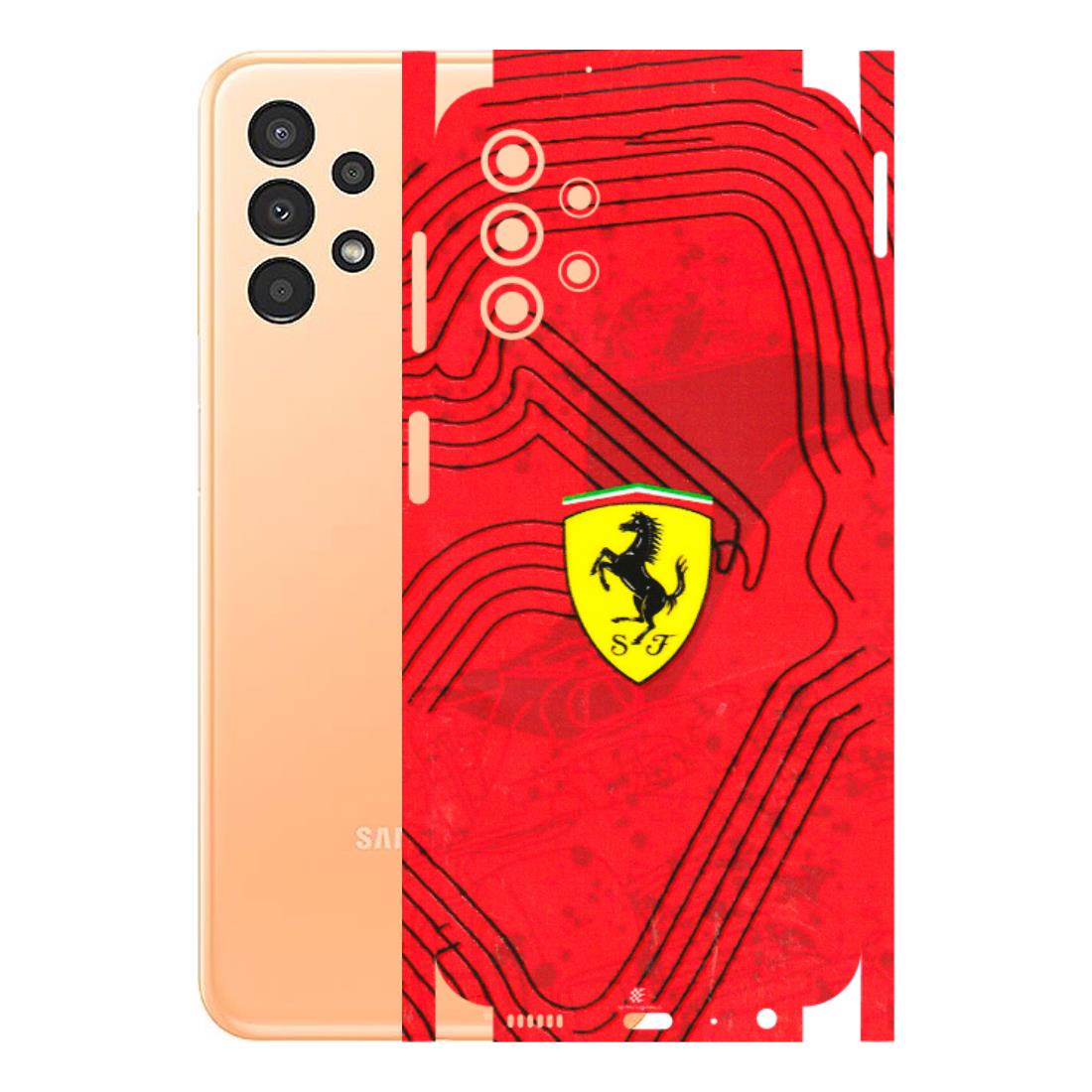Samsung A/S Series Phone Skins (All Models) - Red Ferrari Logo Stylish - 3D Embossed Finish (L-238) Samsung Galaxy A13 4G